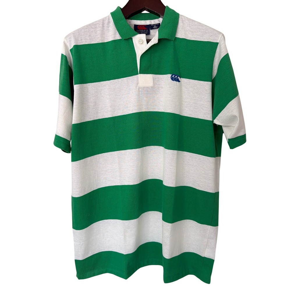 Vintage Canterbury of New Zealand XL Tall Striped Rugby Polo‎ Shirt NWT